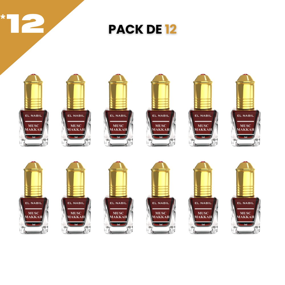el Nabil - Musc Makkah - Parfum Concentré Sans Alcool 12*5ml