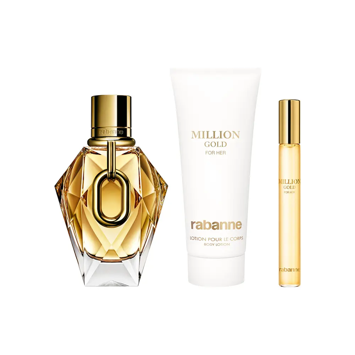 Paco Rabanne - Million Gold For Her - Eau de Parfum 90ml + 10ml + Lait de corps 100ml