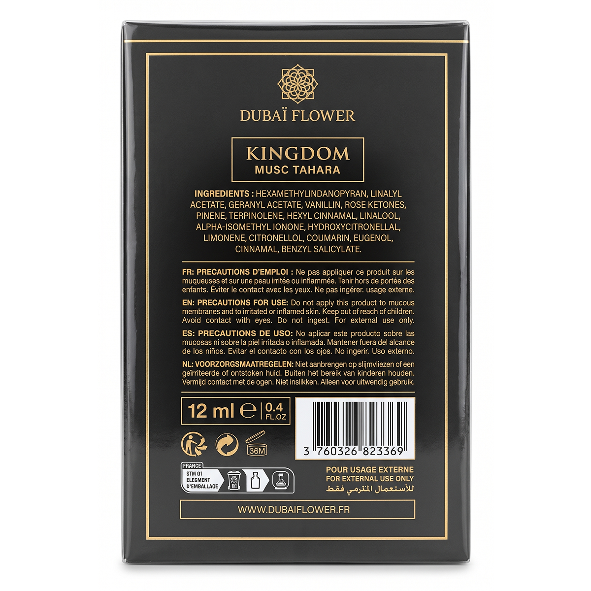 Dubaï Flower - Musc Tahara Kingdom - Parfum Concentré Mixte