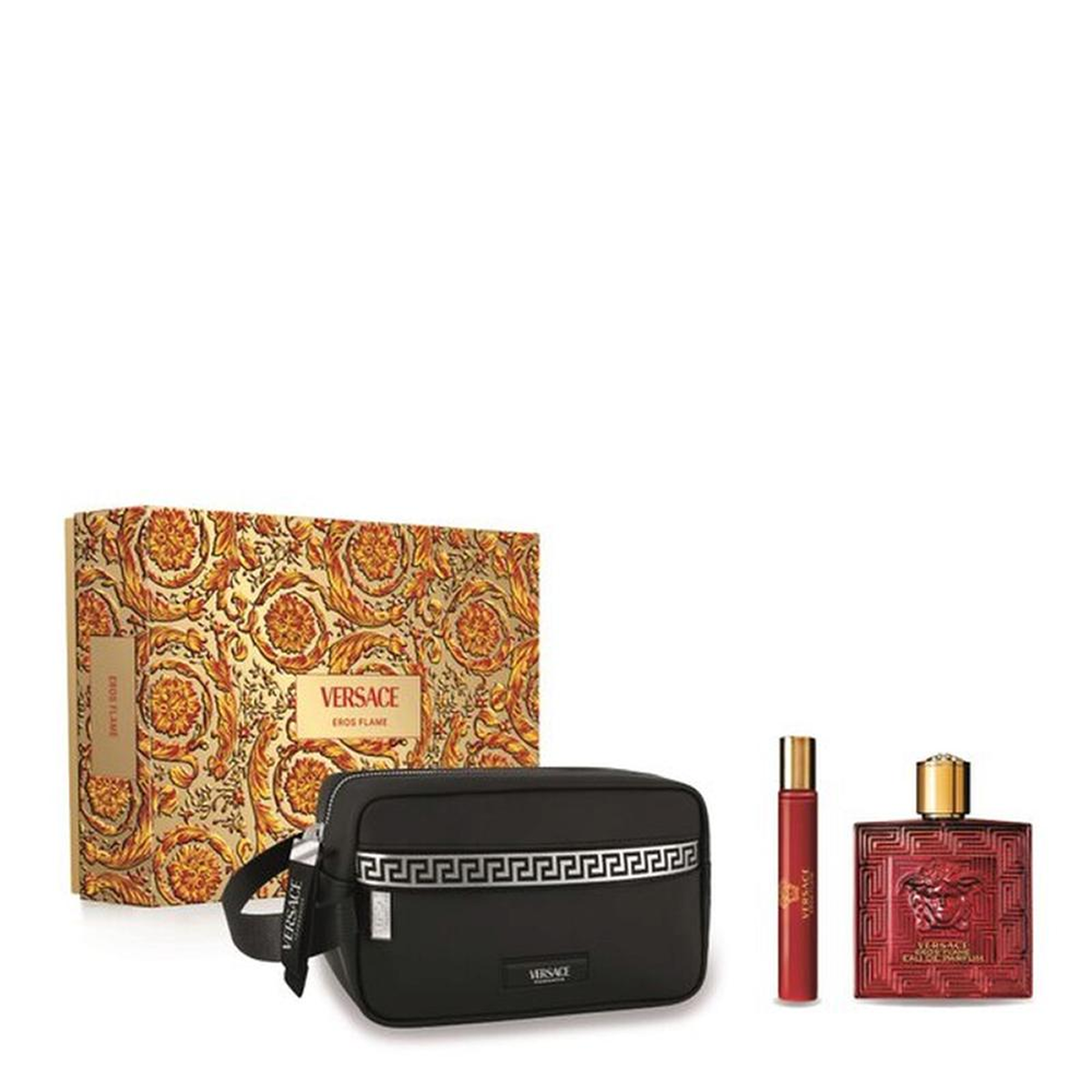 Versace - Coffret Flame pour homme EDP 100ml + EDP 10ml + Sac