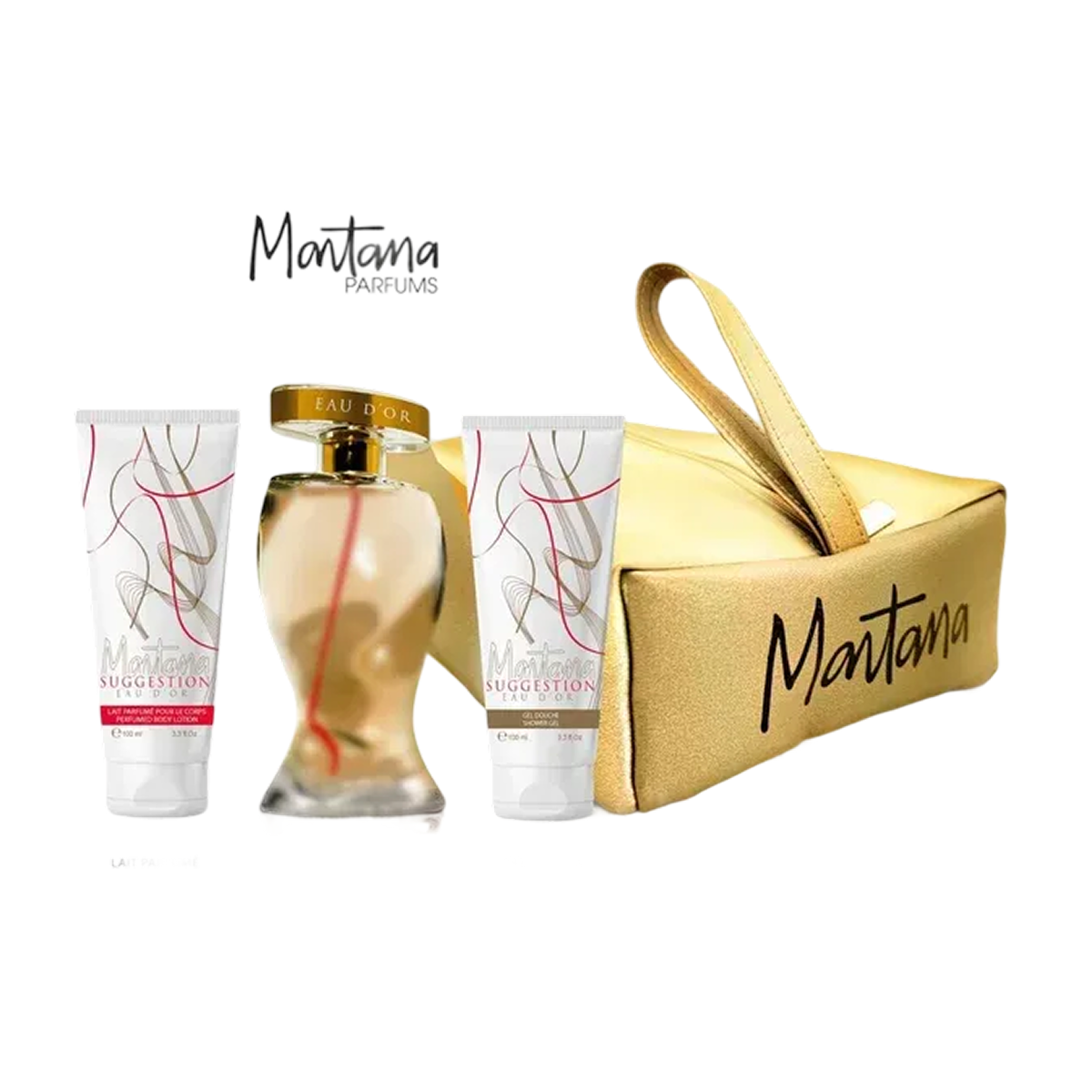 Montana - Suggestion Eau D'or - EDP 100ml + Lait Parfumée 100ml + Gel Douche 100ml