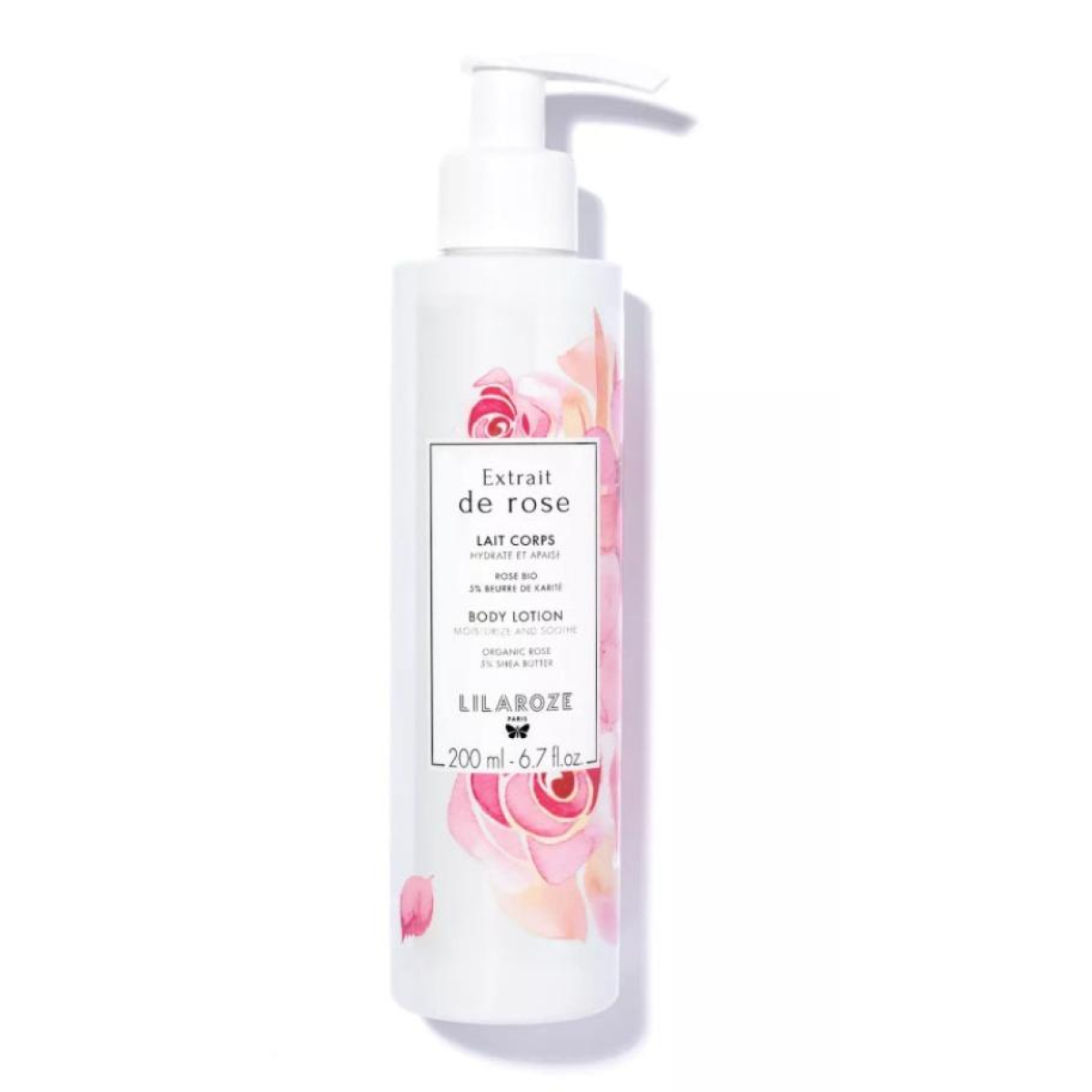 Lilaroze Paris - Lait Corps Extrait de Rose Hydrate et Apaise beurre de karité
