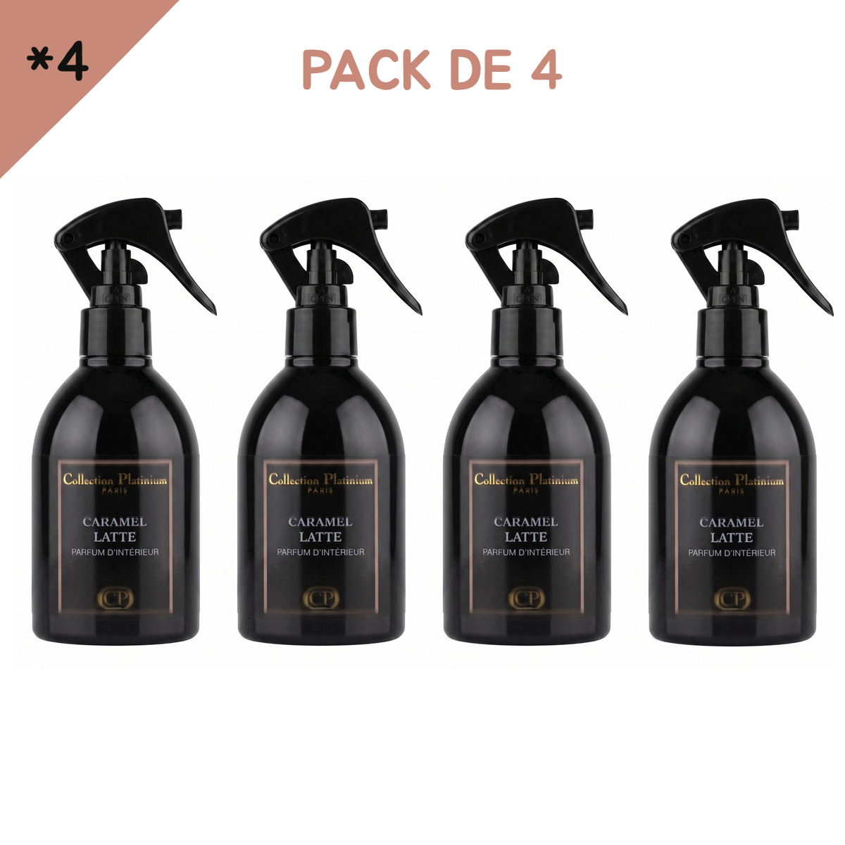 Collection Platinium - Caramel Latte - Spray D'Intérieur Parfum D'ambiance