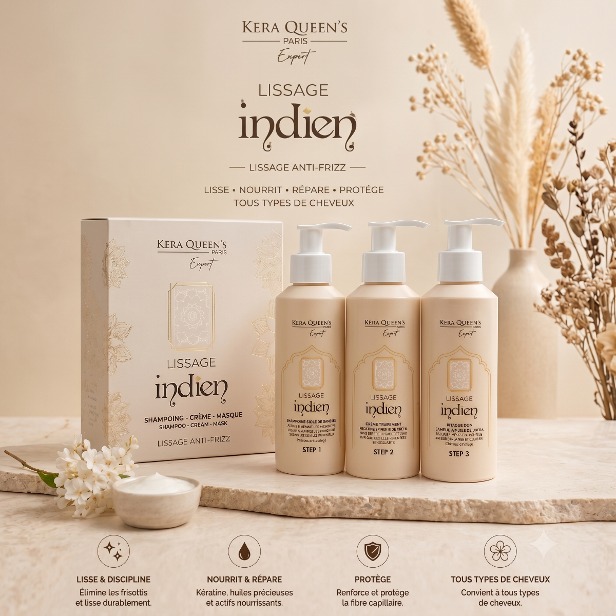 Kera Queen's - Pack de Lissage Indien