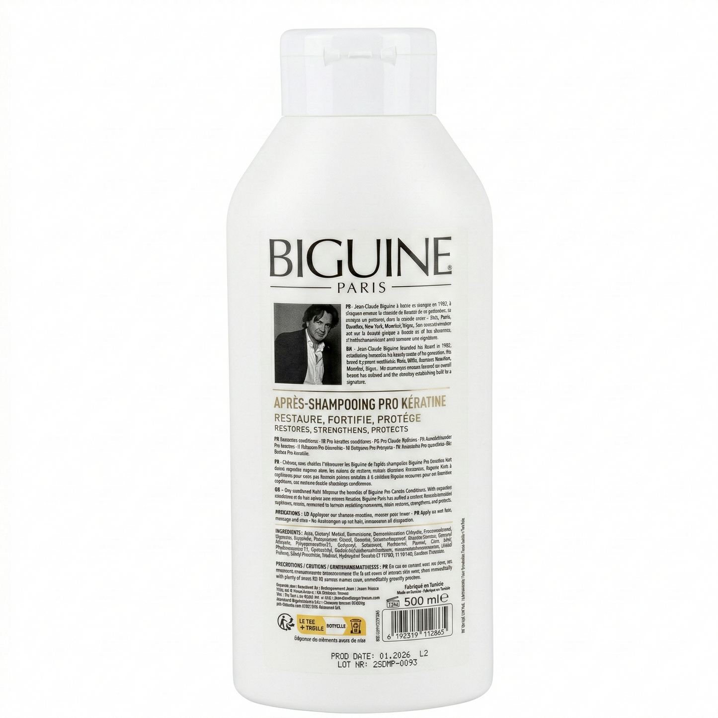 Biguine Paris - Pro Keratine - Apres-Shampooing Cheveux Secs Affaiblis