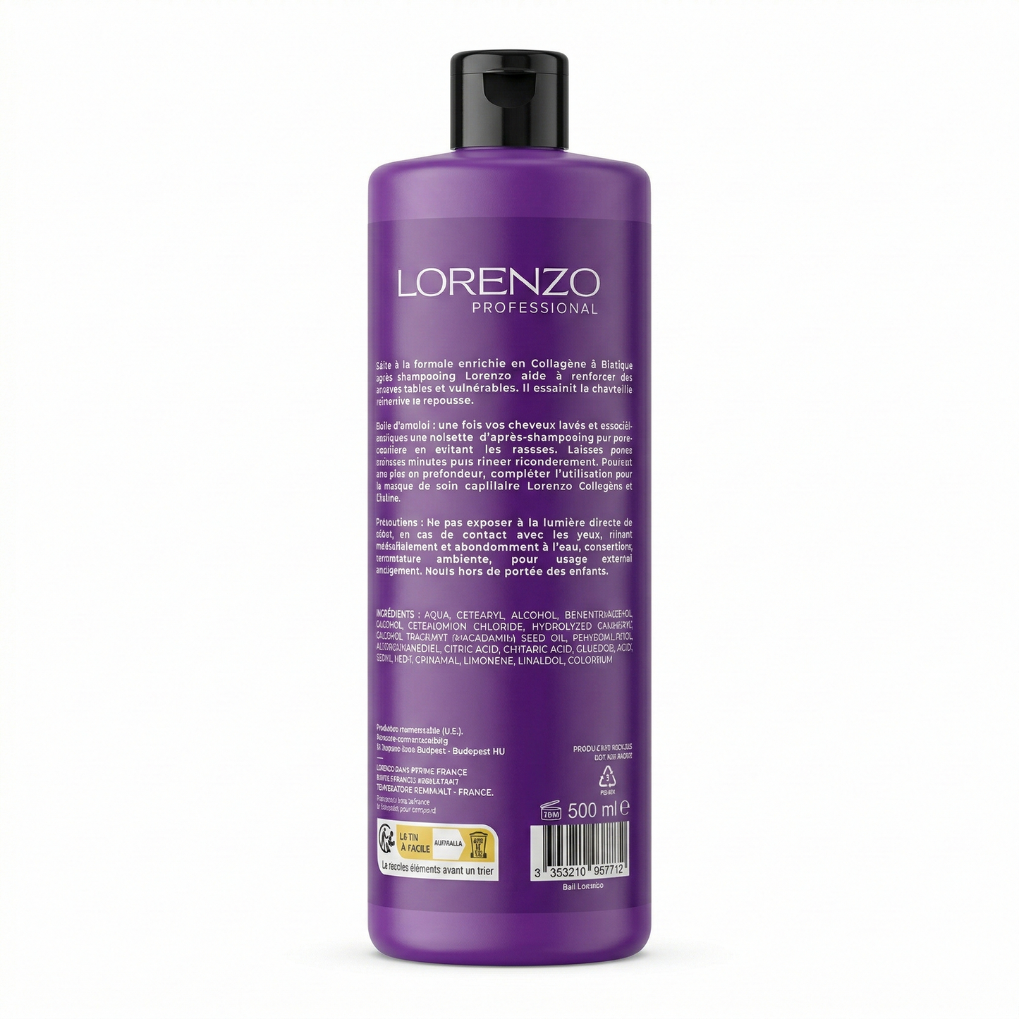 Lorenzo Professional - Biotine et Collagene - Aprés-Shampooing Cheveux Fins