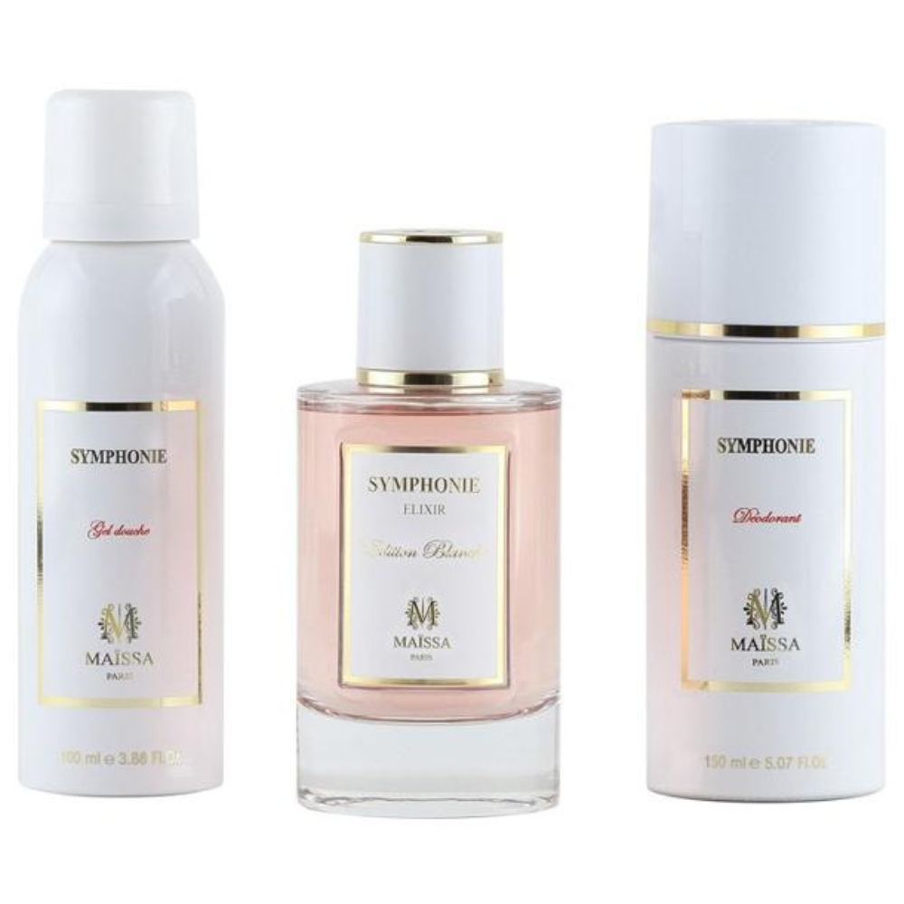 Maïssa - Coffret Symphonie Elixir - Eau de Parfum 100ml + Déodorant 150ml + Gel Douche 100ml