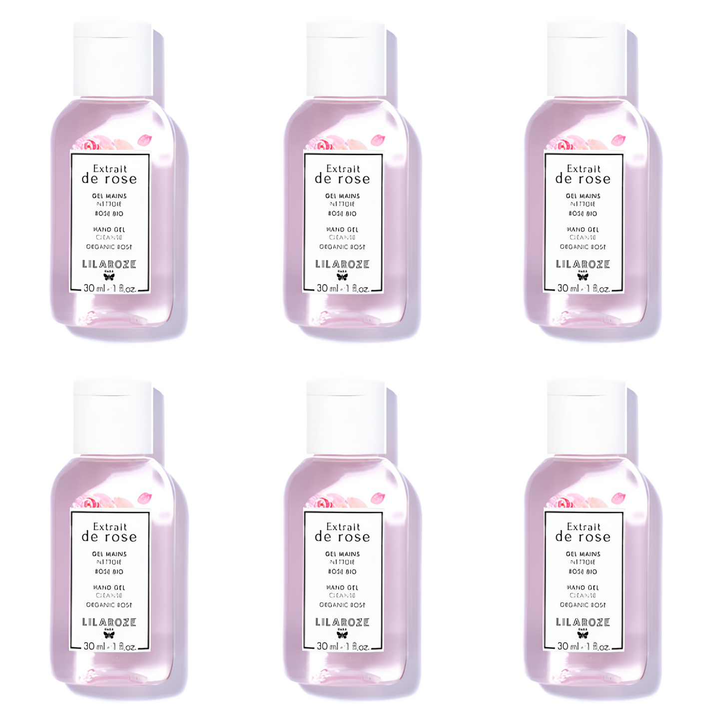 Lilaroze Paris - Gel Mains Nettoyant Extrait de Rose