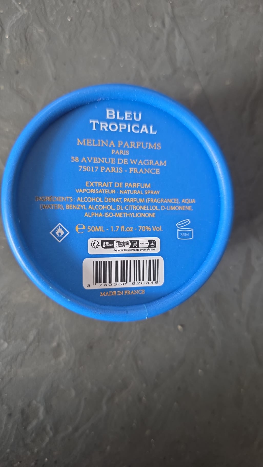 Melina Parfums - Bleu Tropical - Extrait de Parfum Mixte