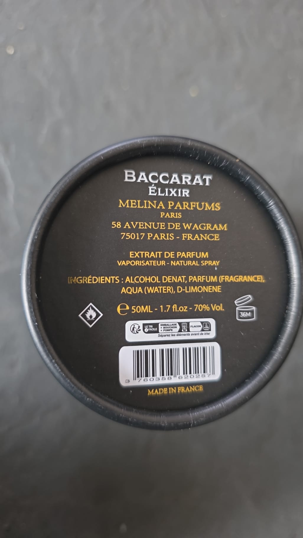 Melina Parfums - Baccarat Elixir - Extrait de Parfum Mixte