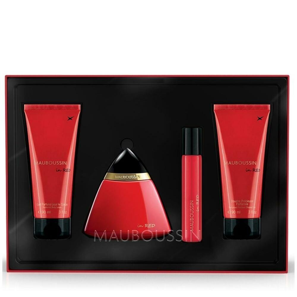 Mauboussin - In Red Parfum 100ml + Parfum 20ml + Lait 50ml + Gel Douche 50ml