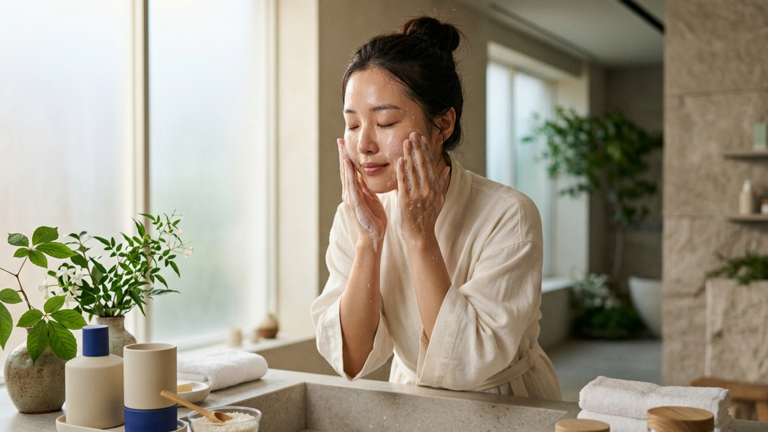 Une peau éclatante commence par un rituel de douceur