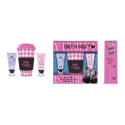 Emily in Paris - Coffret Travel Mug + Bath & Shower Gel + Body Lotion