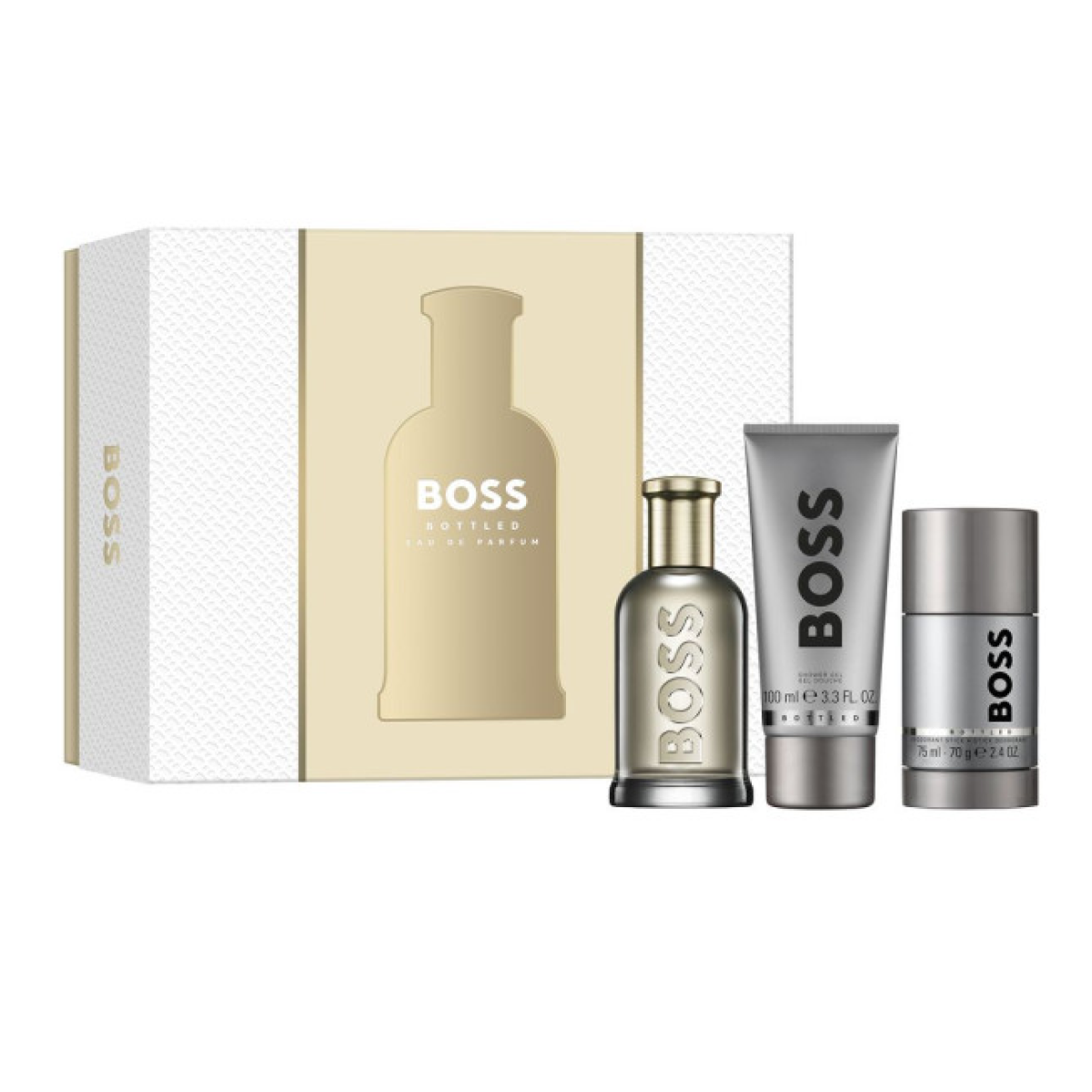 Hugo Boss - Coffret Boss Bottled - Eau de Parfum , Gel Douche et Déodorant Stick pour Homme