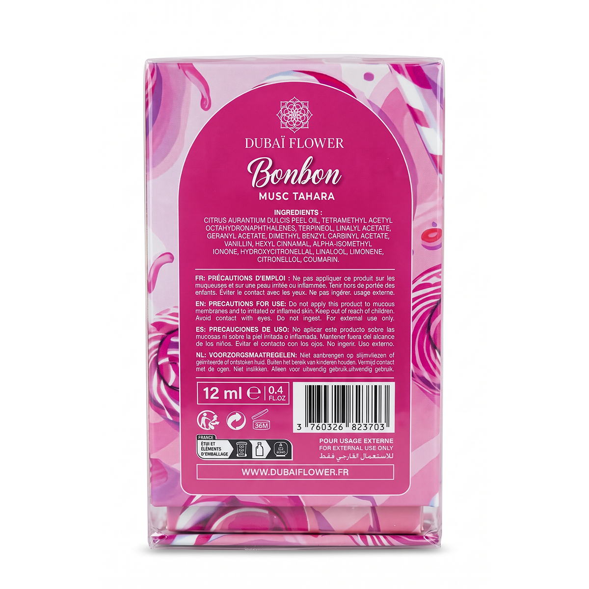 Dubaï Flower - Musc tahara Bonbon - Parfum Concentré Mixte