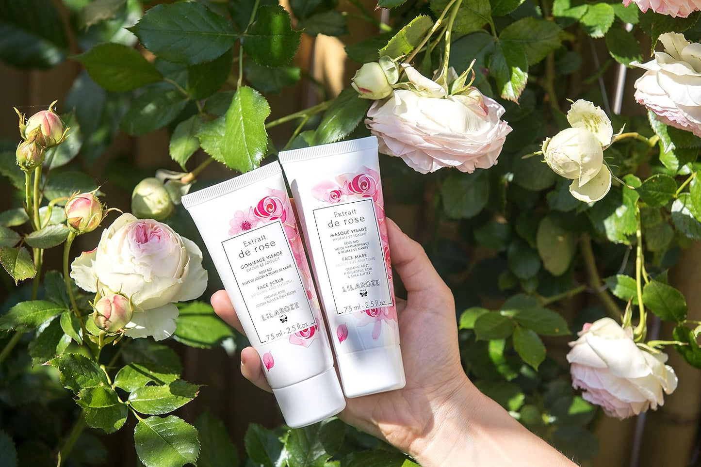 Lilaroze Paris - Masque Visage Extrait de Rose Hydrate et Tonifie