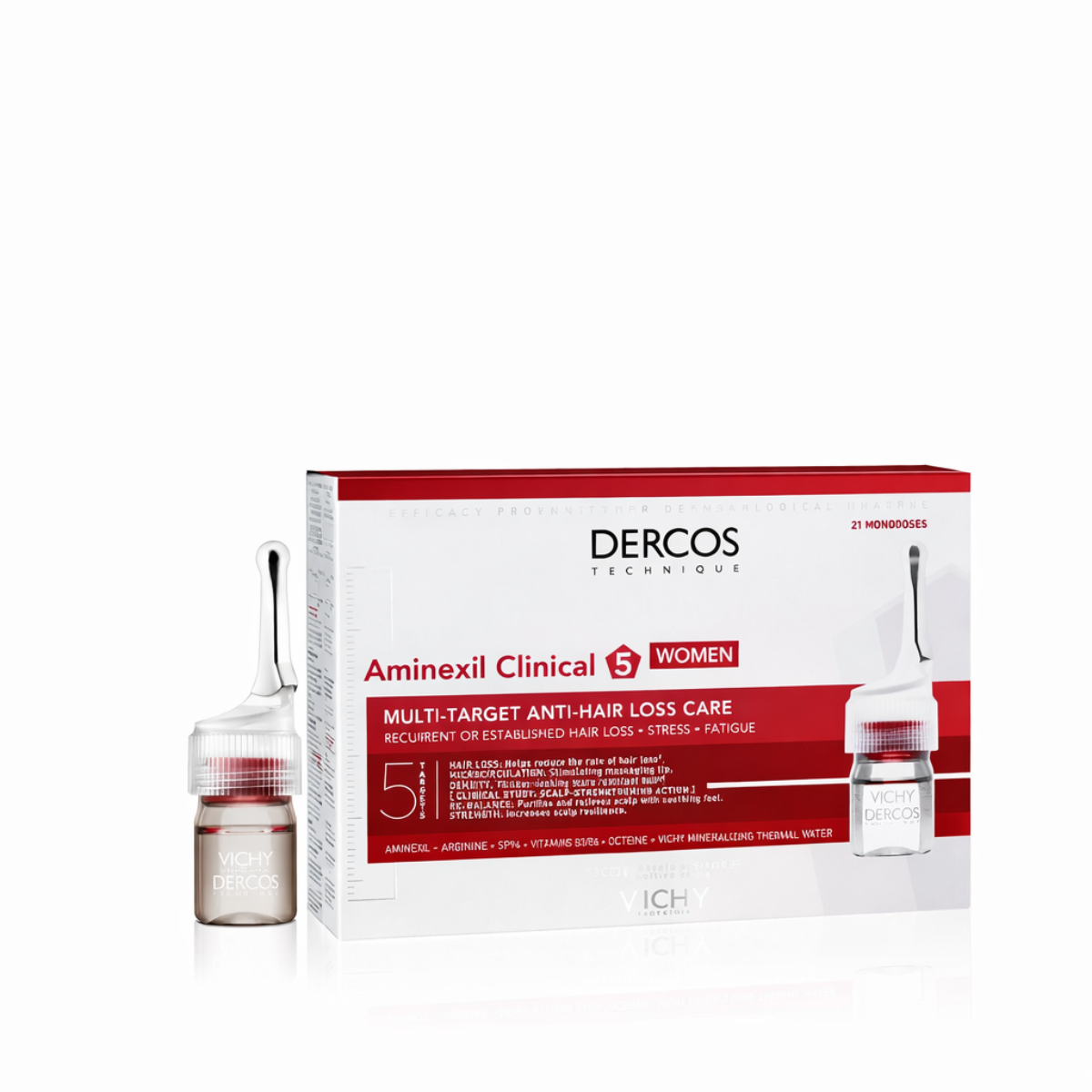 Vichy - Dercos Aminexil Intensive 5 Women Cuir Chevelu Sensible 21 Ampoule de 6ml