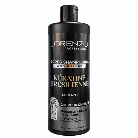 Lorenzo Professional - Kératine Bresilienne - Après-Shampooing  Cheveux Ondulés