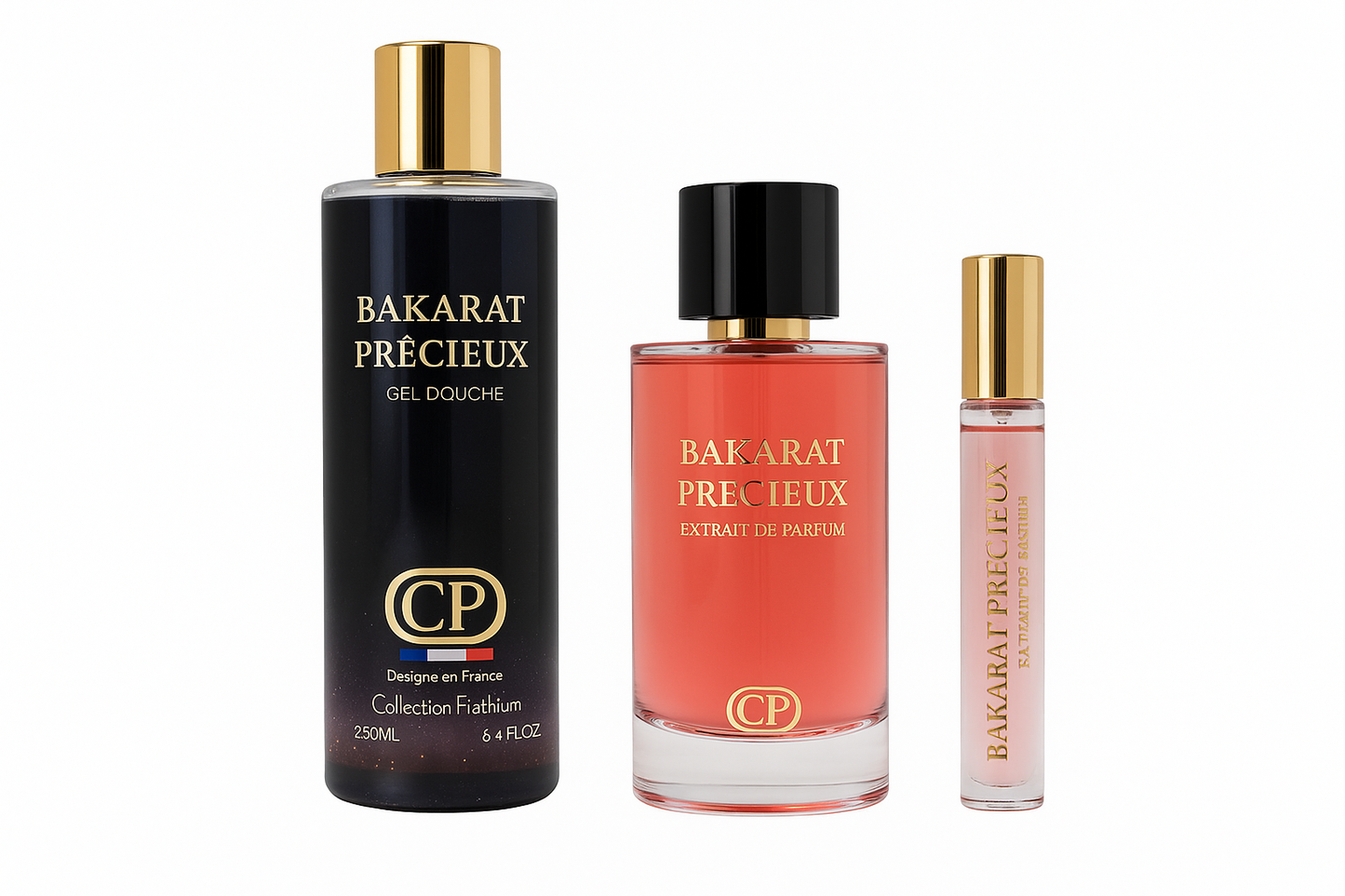 Collection Platinium - Coffret Bakarat Précieux Extrait de Parfum 100ml + Gel Douche 250ml + Extrait 10ml