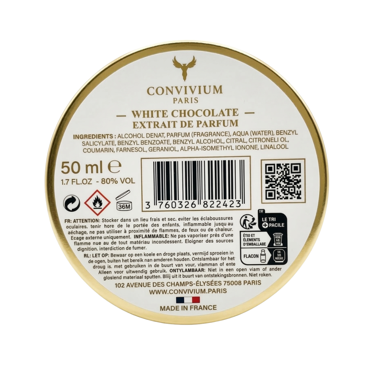 Convivium Paris - White Chocolate - Extrait de Parfum Mixte