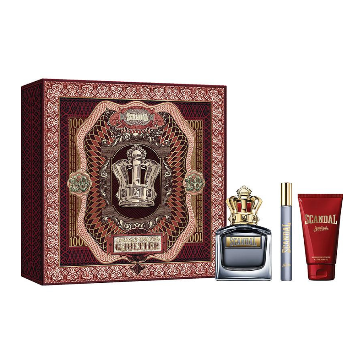 Jean Paul Gaultier - Scandal For Him - Coffret EDT 100ml + Mini 10ml + Gel 75ml