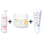 Lilaroze Paris - Pack Gommage Corps Extrait de Fleur D'oranger Bio + Lait Corps Extrait de Rose Hydrate et Apaise beurre de karité +  Baume à Lèvres Extrait de Fleur Des Alpes Miel de Tilleul Bio