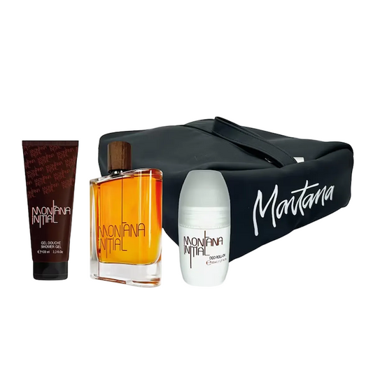 Montana -  Initial - Coffret Eau de Toilette 100ml + Deo Roll-On 50 ml + Gel Douche 100ml