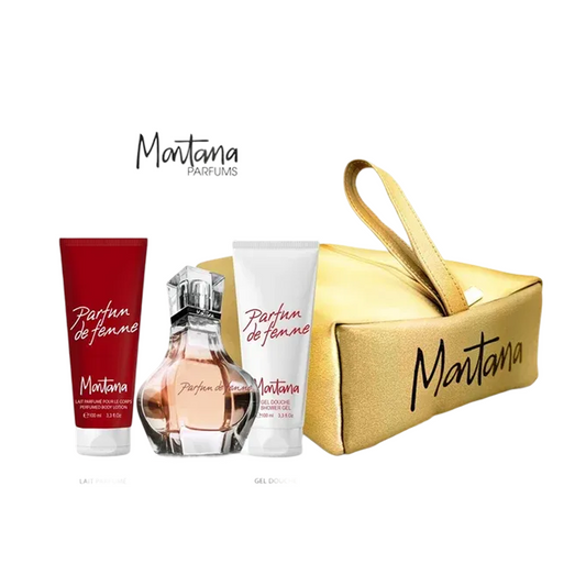 Montana - Coffret Parfum de femme Eau de Parfum 100ml + Lait Parfumée 100ml + Gel Douche 100ml