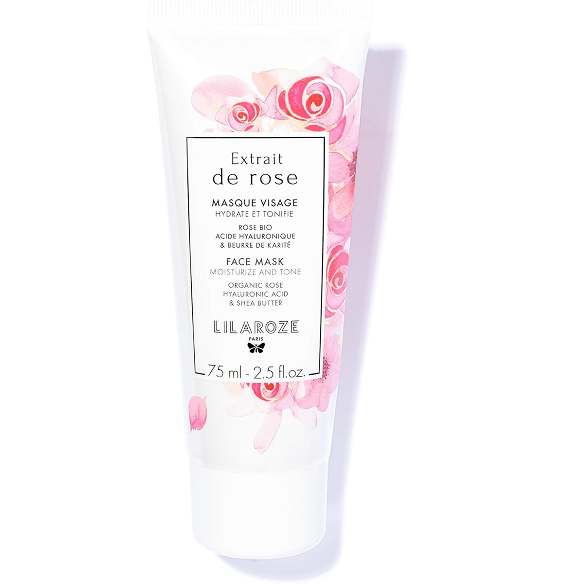 Lilaroze Paris - Masque Visage Extrait de Rose Hydrate et Tonifie