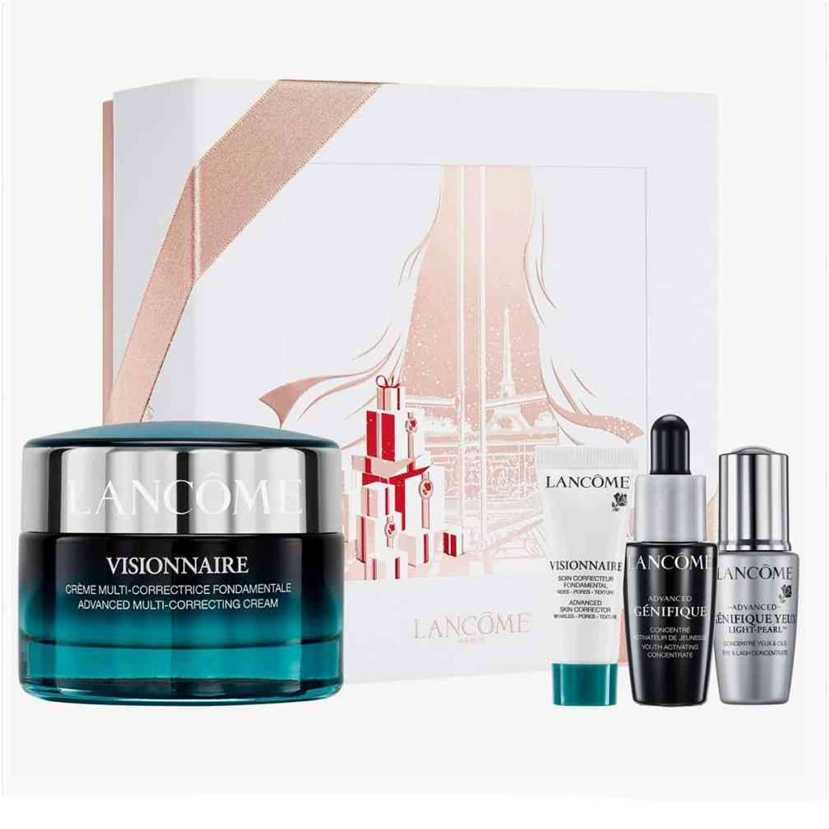 Lancôme - Visionnaire - Coffret Crème Jour 50 ml + Sérum+ 10ml + Sérum Advanced Génifique 7ml + Sérum Advanced Génifique Yeux Light Pearl 5ml