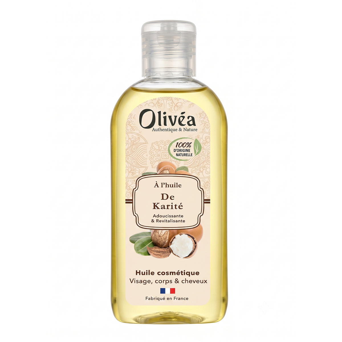 Olivéa - Huile de Karité Adoucissante & Revitalisante - Huile pour Visage, Corps & Cheveux