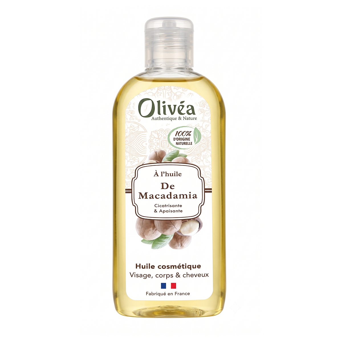 Olivéa - Huile de Macadamia - Huile Cicatrisante & Apaisante pour Visage