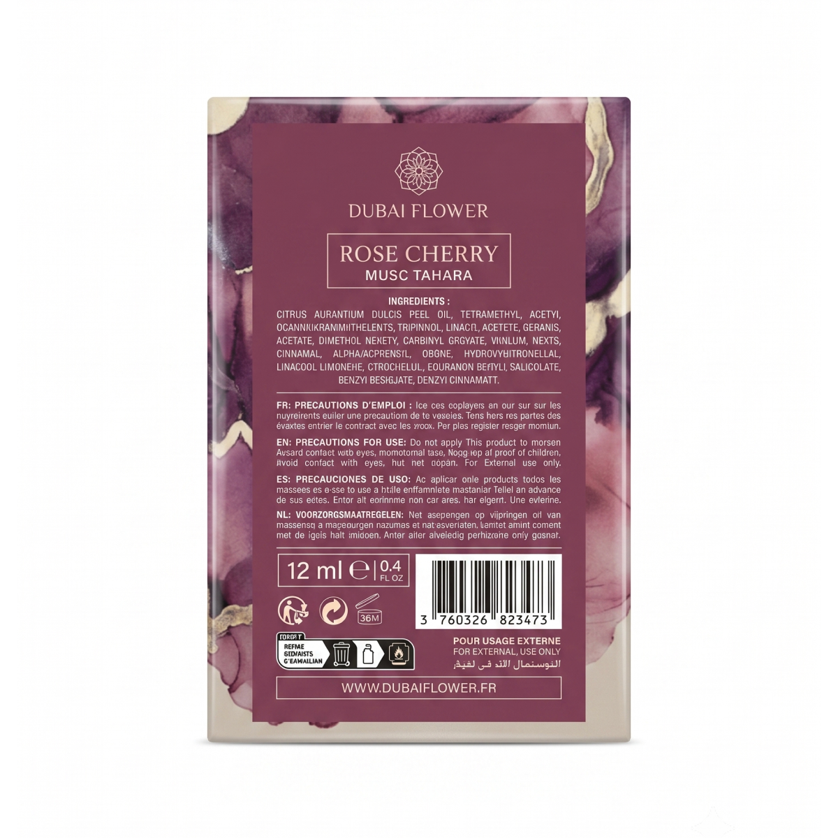 Dubai Flower - Musc Rose Cherry - Parfum Concentré