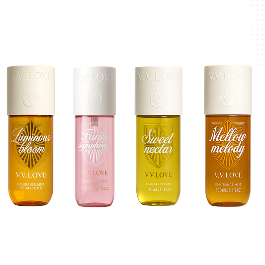 VV love - Pack Luminous Bloom + Fruity Symphony + Sweet Nectar + Mellow Melody - Brume Parfumée pour femme