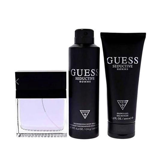 Guess - Seductive homme - Coffret pour homme - Déodorant 226ml + Eau de Toilette 100ml + Gel Douche 200ml