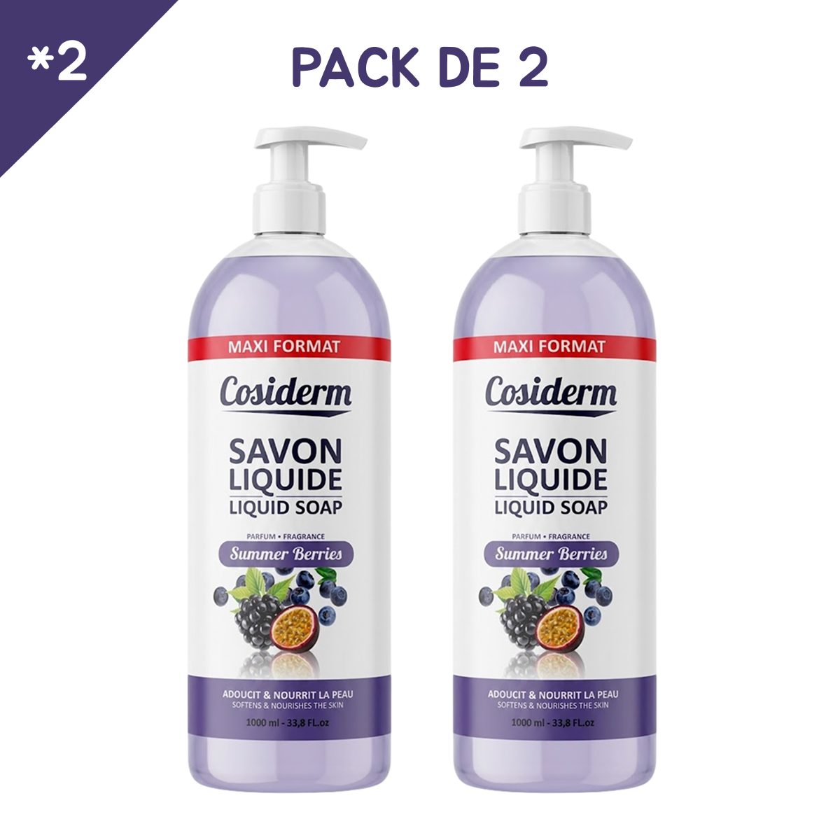 Cosiderm - Summer Berries - Savon Liquide Maxi Format