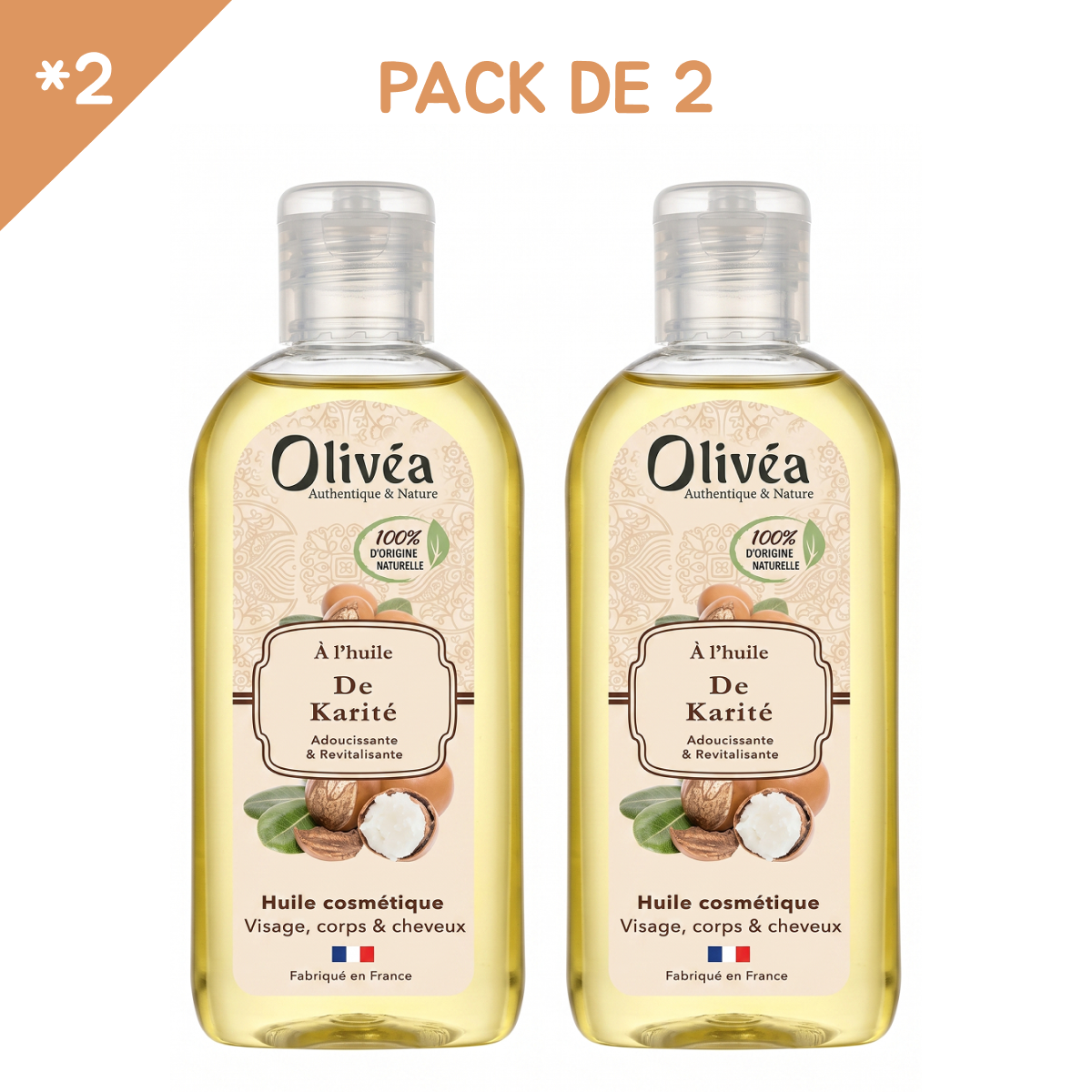 Olivéa - Huile de Karité Adoucissante & Revitalisante - Huile pour Visage, Corps & Cheveux