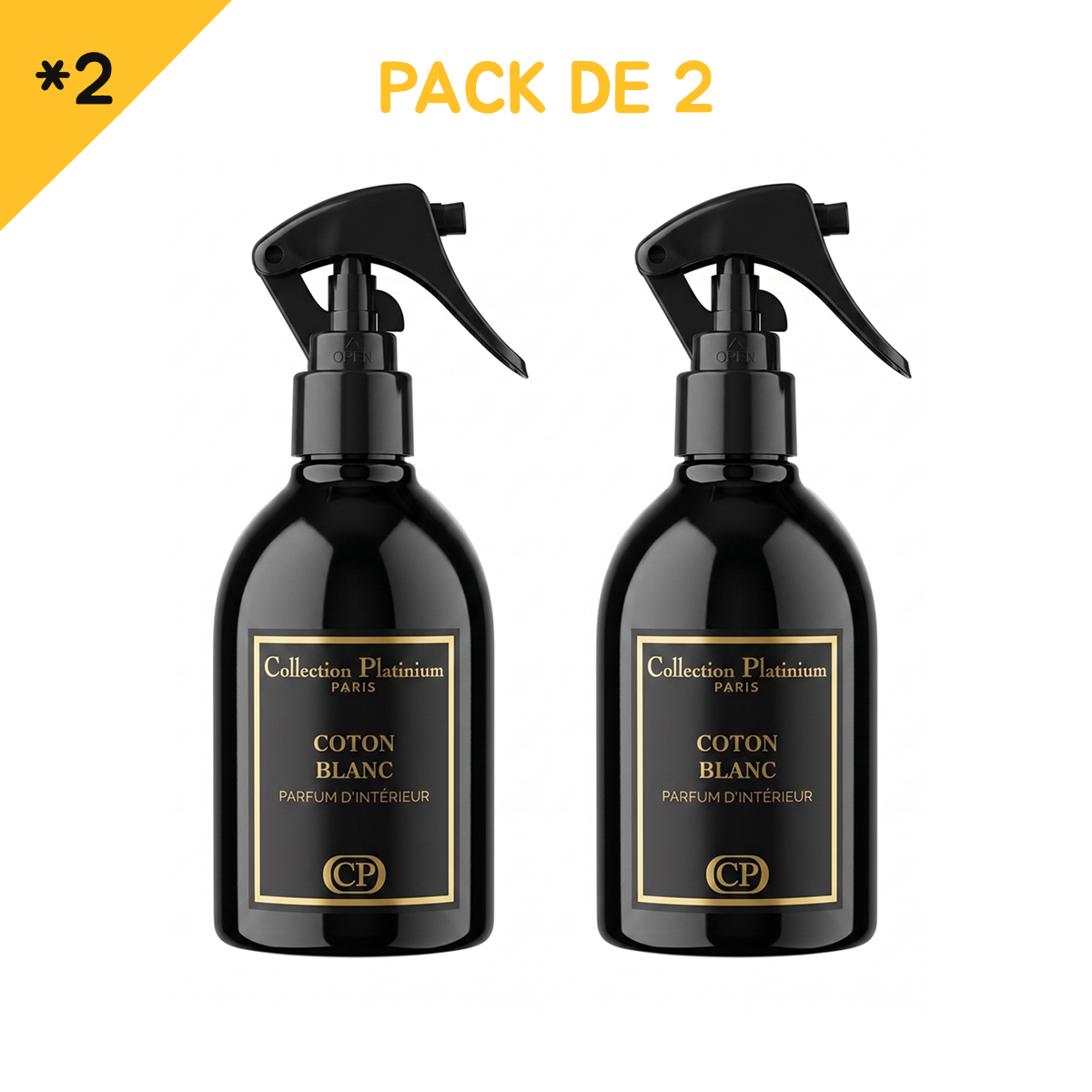 Collection Platinium - Coton Blanc - Spray D'Interieur Parfum D'ambiance