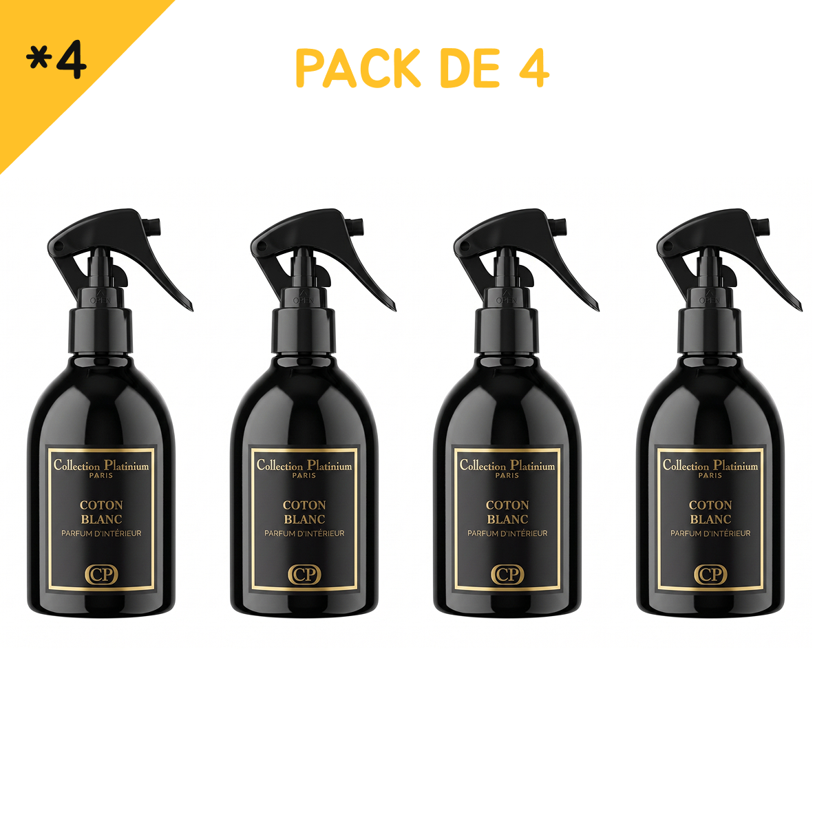 Collection Platinium - Coton Blanc - Spray D'Interieur Parfum D'ambiance