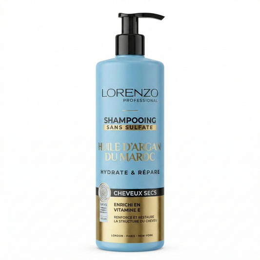 Lorenzo Professional -  Shampooing Sans Sulfate a l'Huile d'Argan Du Maroc