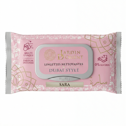 Dubai Style  -  Sara - Lingettes Humides Parfumees Visage et Corps x72 Lingette