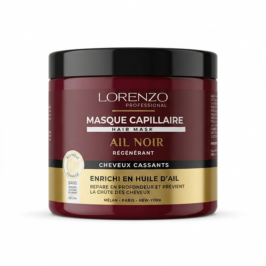 Lorenzo Professional - Ail Noir - Masque Capillaire Cheveux Cassants