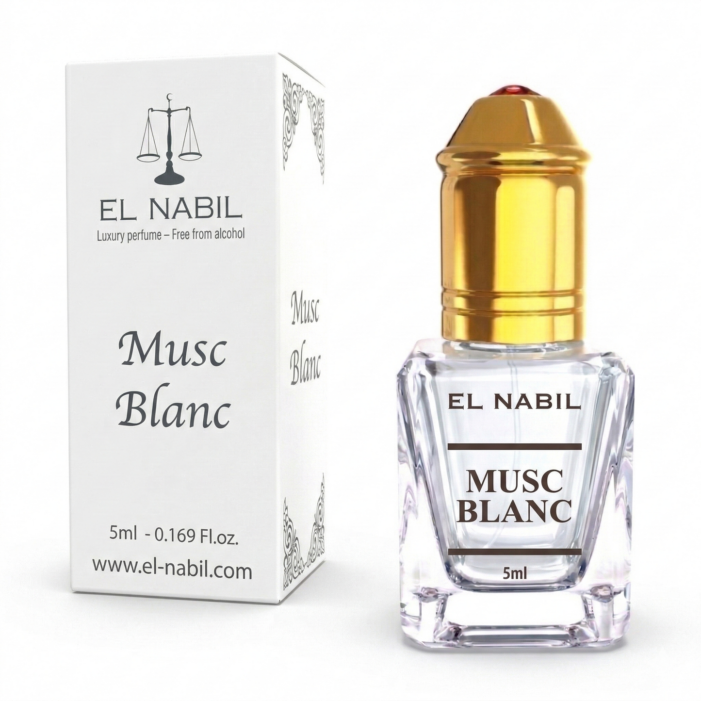 el Nabil - Musc Blanc - Parfum Concentré Sans Alcool
