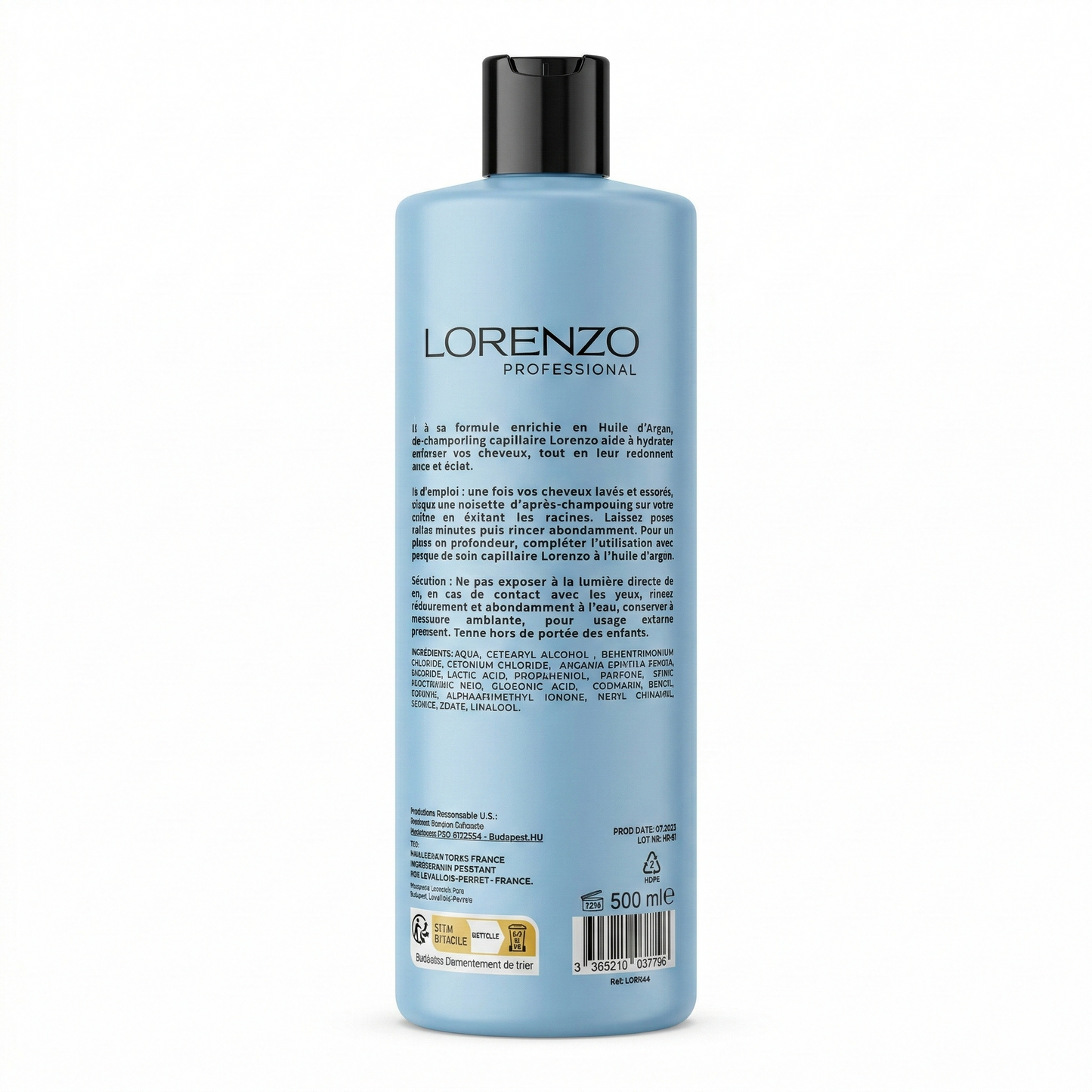 Lorenzo Professional - Huile D'Argane du Maroc - Apres-Shampooing Cheveux Secs