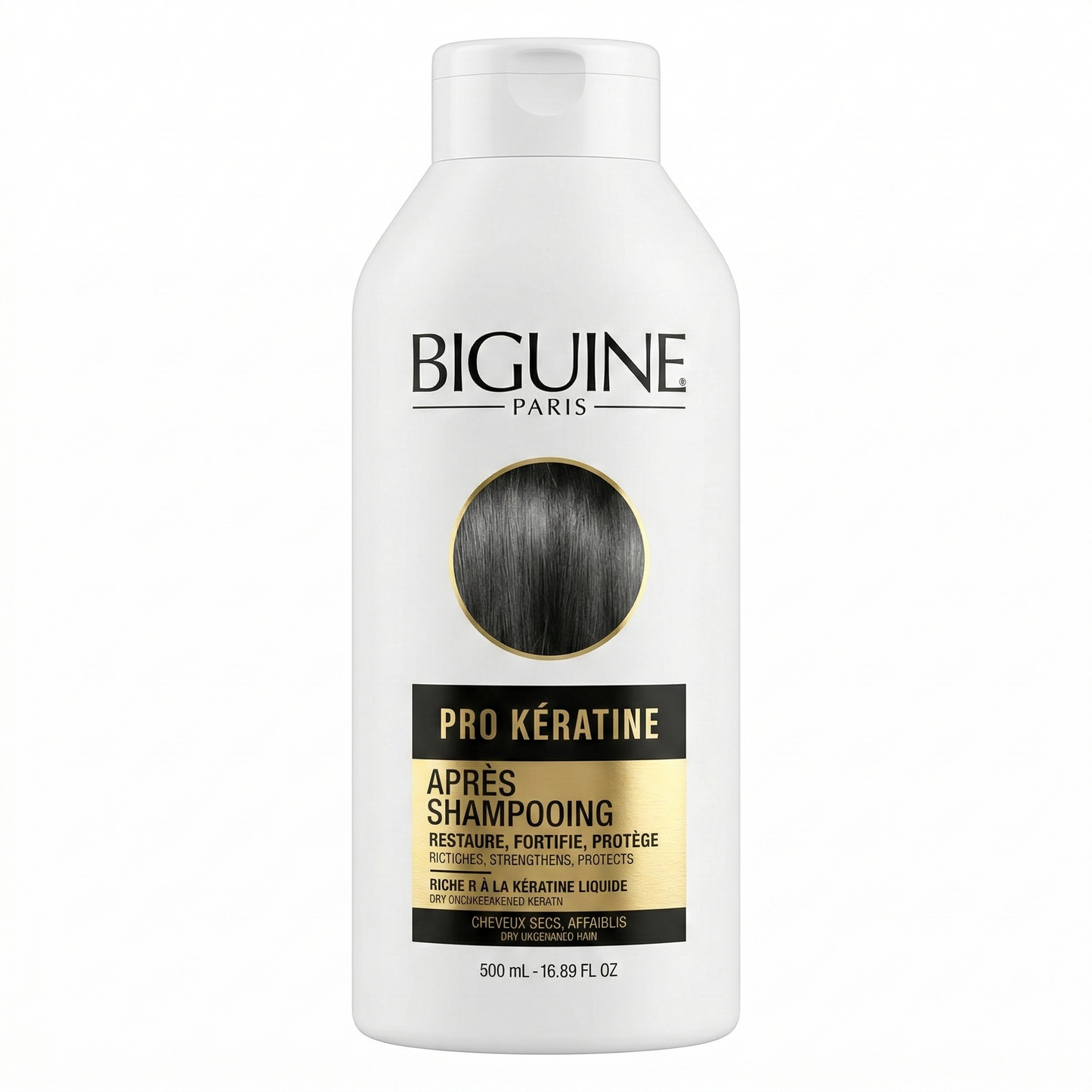Biguine Paris - Pro Keratine - Apres-Shampooing Cheveux Secs Affaiblis