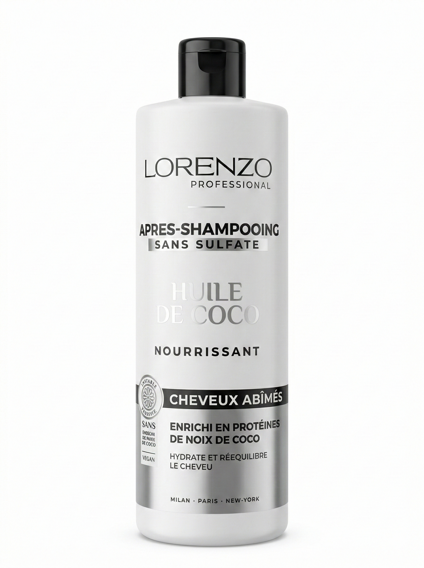 Lorenzo Professional - Huile de Coco - Après-Shampoing pour Cheveux Abimés