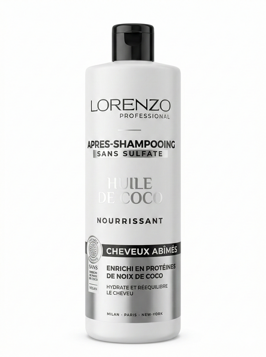 Apres Shampooing Coco Cheveux Abimes 500ml Lorenzo