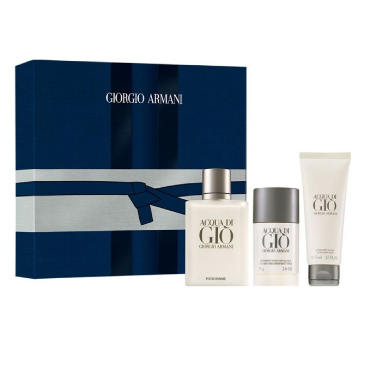 Giorgio Armani - Coffret Aqua Di Gio EDT 100ml + Stick 75g +baume Rasage 75ml