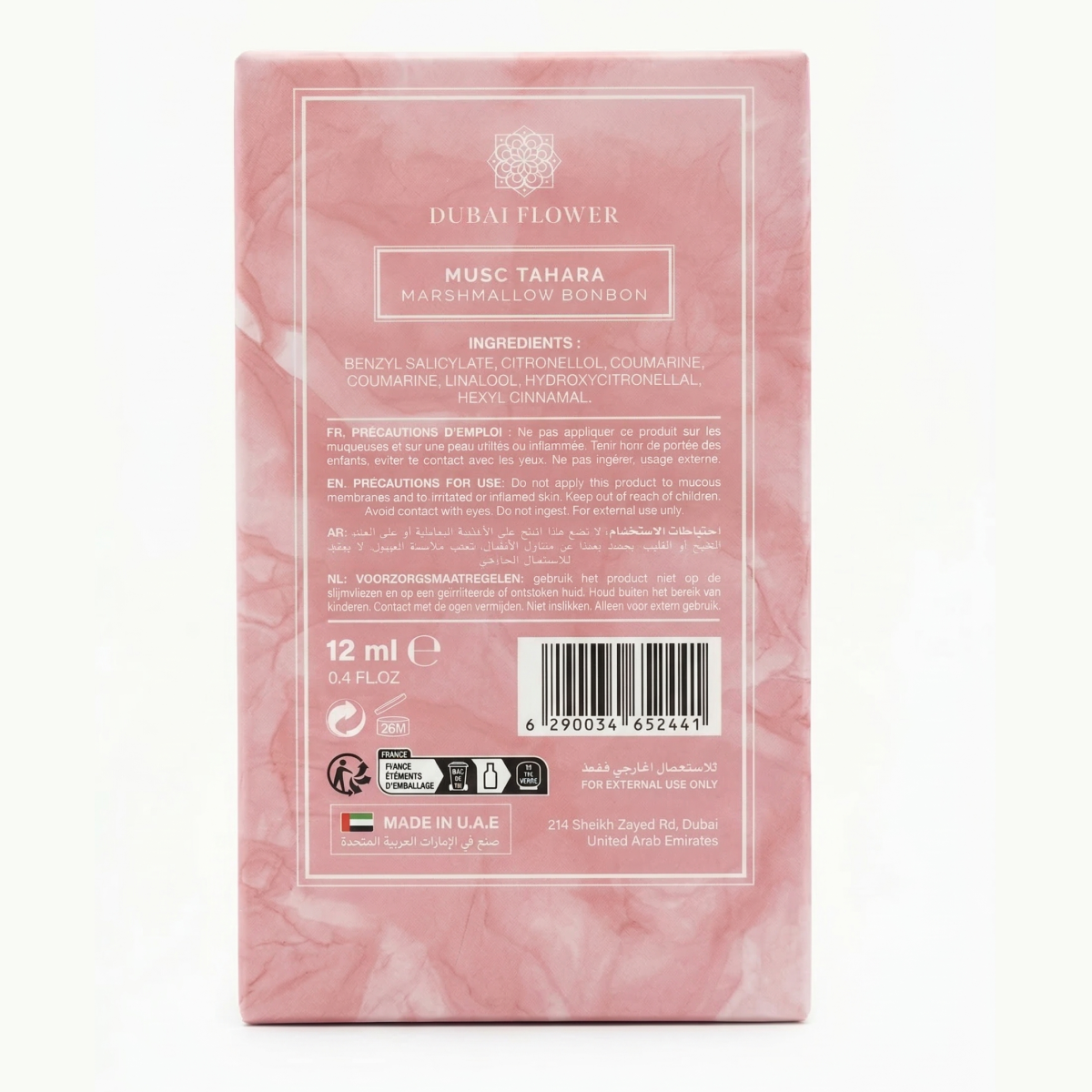 Dubaï Flower - Musc Tahara Marshmallow Bonbon - Concentré de Parfum
