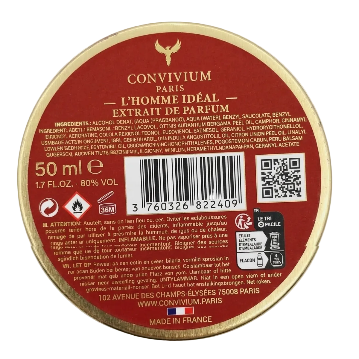 Convivium Paris - L'homme Idéal - Extrait de Parfum Mixte